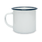 Tasse émaillée avec rebord coloré 450ml