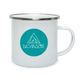 Tasse émaillée avec rebord coloré 450ml