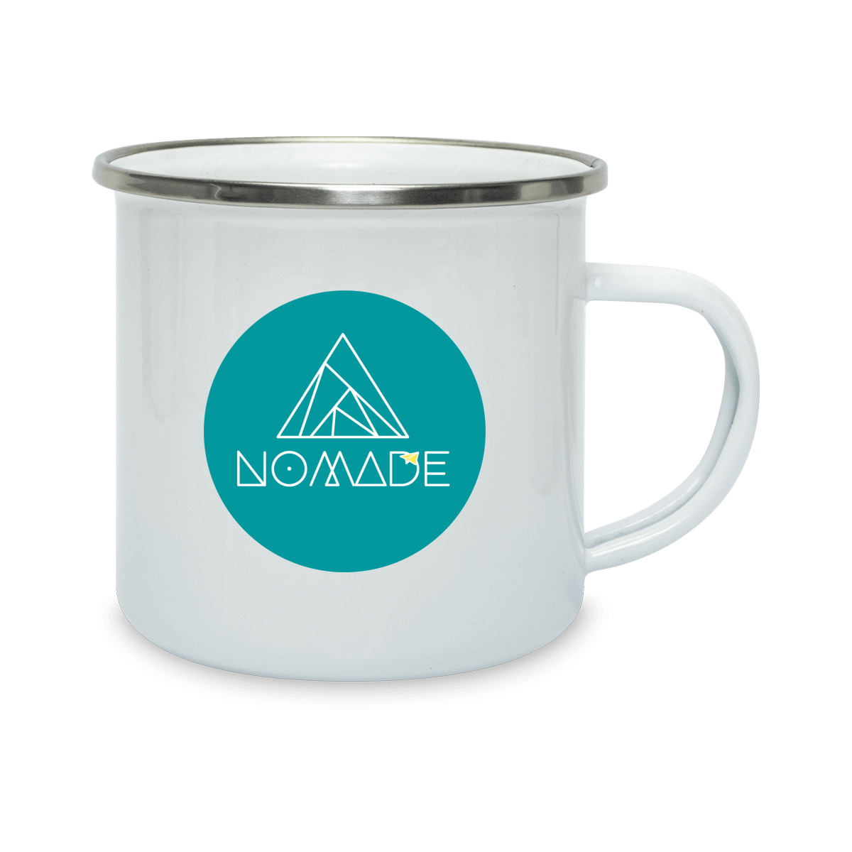 Tasse émaillée avec rebord coloré 450ml